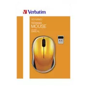 Kabellose Maus, Verbatim Go Nano 49045, orange, optisch, 1600DPI