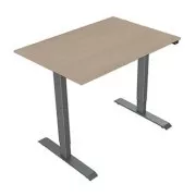 Arbeitstisch mit elektrischer Höhenverstellung 75x140cm, grau, ergo