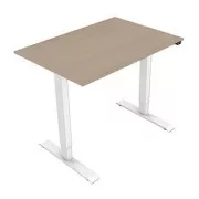 Arbeitstisch mit elektrischer Höhenverstellung 75x140cm, weiß, ergo