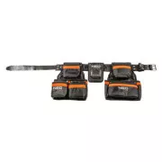 Naturleder-Werkzeuggürtel, 84-330, verstellbarer Umfang, verstärkte Taschen, Neo Tools