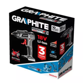 Schmelzpistole ENERGY 200W, Graphit 58G040, Höchsttemperatur 210c, schwarz Schmelzpistole ENERGY 200W, Graphit 58G040, Höchsttemperatur 210c, schwarz