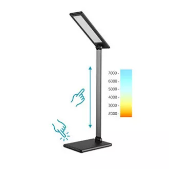 Tischleuchte LED dimmbar grau, 8W, stufenlose Helligkeitsregelung, 100-240V, SMD2835 72Stück LEDs Tischleuchte LED dimmbar grau, 8W, stufenlose Helligkeitsregelung, 100-240V, SMD2835 72Stück LEDs