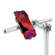 Handyhalter Bone Bike Tie 3, für Fahrrad, größenverstellbar, rot, 4,7-7,2