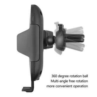 Autotelefonhalterung, mit kabelloser Aufladung, motorisierte Befestigung, Bewegungssensor, Qi, schwarz
