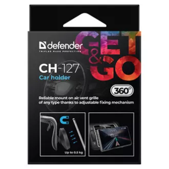 CH-127 Defender Magnetic Car Holder, ventGrip, schwarz-silber, Kunststoff, für Lüftung, schwarz-silber, mobil