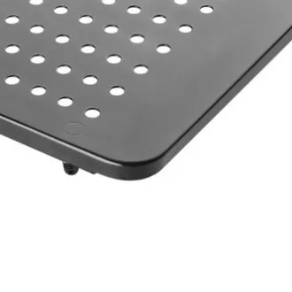 Monitorständer, Tastaturfach, schwarz, Stahl-Kunststoff, 20 kg Belastbarkeit, Powerton, ergo Monitorständer, Tastaturfach, schwarz, Stahl-Kunststoff, 20 kg Belastbarkeit, Powerton, ergo