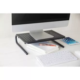 Monitorständer, Tastaturfach, schwarz, Stahl-Kunststoff, 20 kg Belastbarkeit, Powerton, ergo Monitorständer, Tastaturfach, schwarz, Stahl-Kunststoff, 20 kg Belastbarkeit, Powerton, ergo