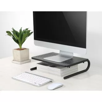 Monitorständer, Tastaturfach, schwarz, Stahl-Kunststoff, 20 kg Belastbarkeit, Powerton, ergo Monitorständer, Tastaturfach, schwarz, Stahl-Kunststoff, 20 kg Belastbarkeit, Powerton, ergo