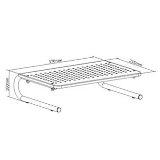 Monitorständer, Tastaturfach, schwarz, Stahl-Kunststoff, 20 kg Belastbarkeit, Powerton, ergo Monitorständer, Tastaturfach, schwarz, Stahl-Kunststoff, 20 kg Belastbarkeit, Powerton, ergo