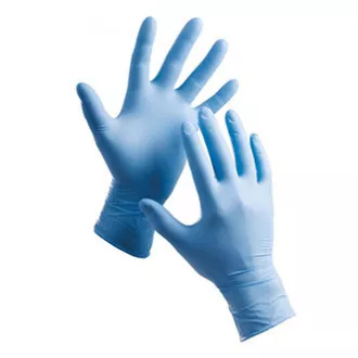 Einweghandschuhe 8"/M, blau, 100Stk, Nitril, Stern Einweghandschuhe 8"/M, blau, 100Stk, Nitril, Stern