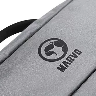 Laptop-Rucksack 15.6", BA-03, graues Nylon, USB-Ladeanschluss, Marvo, ON SALE