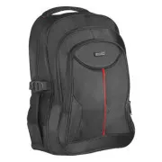 Laptop-Rucksack 15,6", Carbon, schwarzes Polyester, wasserdichter Boden und Seitentaschen, Defender
