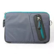 Tablet-Tasche 7", Modisch, graues Polyester, Logo