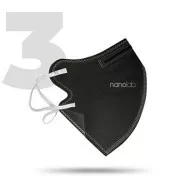 Nano-Atemschutzmaske, FFP2, schwarz, universal, 3 Stück, Nanolab