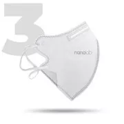Nano waschbare Atemschutzmaske, FFP2, weiß, universal, 3 Stück, Nanolab