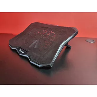 Laptop-Ständer, FN-40, farbig beleuchtet, mit Lüfter, schwarz-rot, Marvo, mit 2-Port-Hub, SELL
