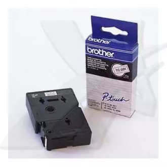 Brother Original-Farbband für Etikettendrucker, Brother, TC-201, schwarzer Druck/weißes Trägermaterial, laminiert, 7,7 m, 12 mm Brother Original-Farbband für Etikettendrucker, Brother, TC-201, schwarzer Druck/weißes Trägermaterial, laminiert, 7,7 m, 12 mm