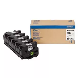 Brother Original-Farbband für Etikettendrucker, Brother, HGE-261, schwarzer Druck/weißes Trägermaterial, 8m, 36mm, 5 Stück pro Packung, Preis pro Packung Brother Original-Farbband für Etikettendrucker, Brother, HGE-261, schwarzer Druck/weißes Trägermaterial, 8m, 36mm, 5 Stück pro Packung, Preis pro Packung