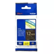 Brother Original-Farbband für Etikettendrucker, Brother, TZE-334, goldener Druck/schwarzes Trägermaterial, laminiert, 8m, 12mm