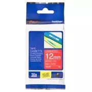 Brother Original-Farbband für Etikettendrucker, Brother, TZE-435, weißer Druck/rotes Trägermaterial, laminiert, 8m, 12mm