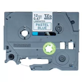 Brother Original Farbband für Etikettendrucker, Brother, TZE-MQ531, schwarzer Druck/blaues Trägermaterial, 4m, 12mm, pastellfarbenes Trägermaterial