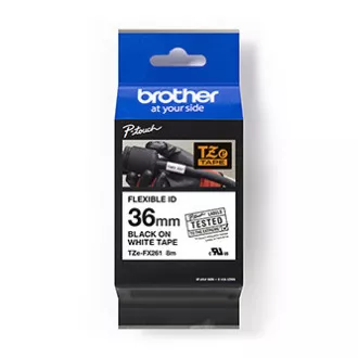 Brother Original Farbband für Etikettendrucker, Brother, TZE-FX261, schwarzer Druck/weißes Trägermaterial, laminiert, 8m, 36mm, flexibel Brother Original Farbband für Etikettendrucker, Brother, TZE-FX261, schwarzer Druck/weißes Trägermaterial, laminiert, 8m, 36mm, flexibel
