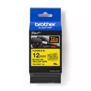 Brother Original-Farbband für Etikettendrucker, Brother, TZE-FX631, schwarzer Druck/gelbe Rückseite, laminiert, 8m, 12mm, flexibel