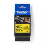 Brother Original-Farbband für Etikettendrucker, Brother, TZE-FX661, schwarzer Druck/gelbe Rückseite, laminiert, 8m, 36mm, flexibel
