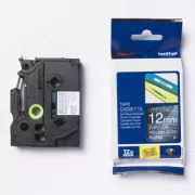 Brother Original-Farbband für Etikettendrucker, Brother, TZE-PR935, weißer Druck/silbernes Trägermaterial, laminiert, 8m, 12mm