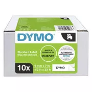 Dymo Original-Farbband für Etikettendrucker, Dymo, 2093096, schwarzer Druck/weißes Trägermaterial, 7m, 9mm, 10 Stück pro Packung, Preis pro Packung, D1