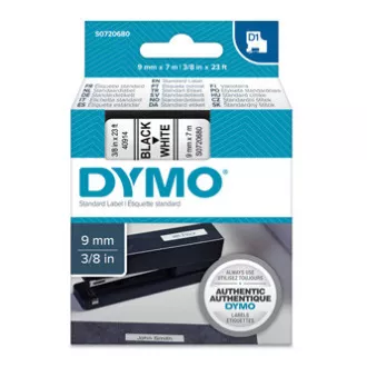 Dymo Original Farbband für Etikettendrucker, Dymo, 40913, S0720680, schwarzer Druck/weißes Trägermaterial, 7m, 9mm, D1 Dymo Original Farbband für Etikettendrucker, Dymo, 40913, S0720680, schwarzer Druck/weißes Trägermaterial, 7m, 9mm, D1