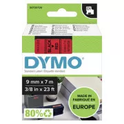 Dymo original Etikettendrucker Farbband, Dymo, 40917, S0720720, schwarzer Druck/rotes Trägermaterial, 7m, 9mm, D1