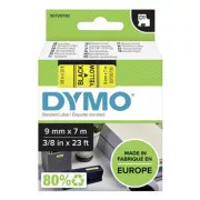 Dymo Original-Farbband für Etikettendrucker, Dymo, 40918, S0720730, schwarzer Druck/gelbes Trägermaterial, 7m, 9mm, D1
