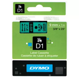 Dymo original Etikettendrucker Farbband, Dymo, 40919, S0720740, schwarzer Druck/grünes Trägermaterial, 7m, 9mm, D1 Dymo original Etikettendrucker Farbband, Dymo, 40919, S0720740, schwarzer Druck/grünes Trägermaterial, 7m, 9mm, D1