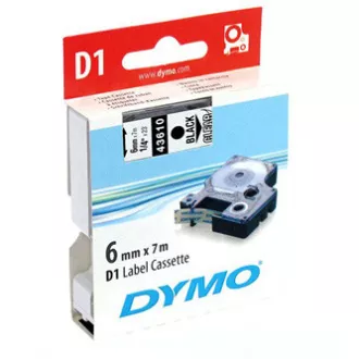 Dymo Original Farbband für Etikettendrucker, Dymo, 43610, S0720770, schwarzer Druck/transparentes Trägermaterial, 7m, 6mm, D1 Dymo Original Farbband für Etikettendrucker, Dymo, 43610, S0720770, schwarzer Druck/transparentes Trägermaterial, 7m, 6mm, D1