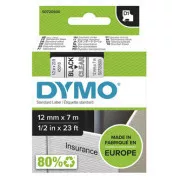 Dymo Original Farbband für Etikettendrucker, Dymo, 45010, S0720500, schwarzer Druck/transparentes Trägermaterial, 7m, 12mm, D1