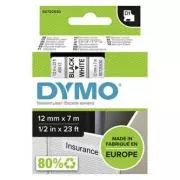 Dymo Original Farbband für Etikettendrucker, Dymo, 45013, S0720530, schwarzer Druck/weißes Trägermaterial, 7m, 12mm, D1
