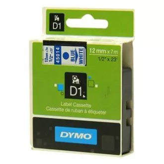 Dymo Original Farbband für Etikettendrucker, Dymo, 45014, S0720540, blauer Druck/weißes Trägermaterial, 7m, 12mm, D1 Dymo Original Farbband für Etikettendrucker, Dymo, 45014, S0720540, blauer Druck/weißes Trägermaterial, 7m, 12mm, D1