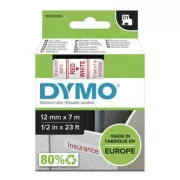 Dymo original Etikettendrucker Farbband, Dymo, 45015, S0720550, roter Druck/weißes Trägermaterial, 7m, 12mm, D1