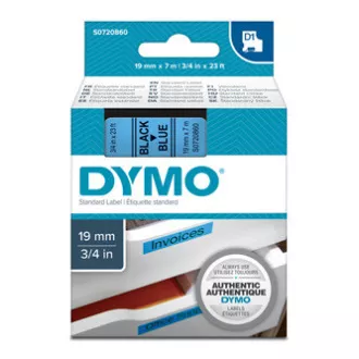 Dymo Original Farbband für Etikettendrucker, Dymo, 45806, S0720860, schwarzer Druck/blaues Trägermaterial, 7m, 19mm, D1 Dymo Original Farbband für Etikettendrucker, Dymo, 45806, S0720860, schwarzer Druck/blaues Trägermaterial, 7m, 19mm, D1