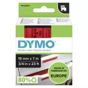 Dymo Original Farbband für Etikettendrucker, Dymo, 45807, S0720870, schwarzer Druck/rotes Trägermaterial, 7m, 19mm, D1