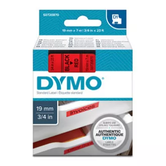 Dymo Original Farbband für Etikettendrucker, Dymo, 45807, S0720870, schwarzer Druck/rotes Trägermaterial, 7m, 19mm, D1 Dymo Original Farbband für Etikettendrucker, Dymo, 45807, S0720870, schwarzer Druck/rotes Trägermaterial, 7m, 19mm, D1