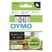 Dymo Original Farbband für Etikettendrucker, Dymo, 53713, S0720930, schwarzer Druck/weißes Trägermaterial, 7m, 24mm, D1