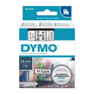 Dymo Original Farbband für Etikettendrucker, Dymo, 53713, S0720930, schwarzer Druck/weißes Trägermaterial, 7m, 24mm, D1 Dymo Original Farbband für Etikettendrucker, Dymo, 53713, S0720930, schwarzer Druck/weißes Trägermaterial, 7m, 24mm, D1