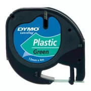 Dymo original Etikettendruckerband, Dymo, 91204, S0721640, schwarzer Druck/grünes Trägermaterial, 4m, 12mm, LetraTag Kunststoffband