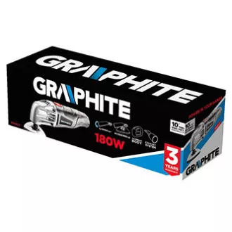 Mehrzweckschleifer Graphit 59G023, Strom (Kabel), 230V, 250W, 21000osc./min, 2,8&deg;, 2 austauschbare Köpfe, Kartonpackung