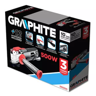 Mehrzweck-Schleifmaschine Graphit 59G025, elektrisch (Kabel), 230V, 500W, 21000osc./min, 2,8&deg;