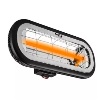 Infrarotheizung NEO TOOLS 90-032, 2000W, IP55, blendfreie gelbe Lampe, zum Beheizen von Böden und Flächen in Lagern und auf Baustellen