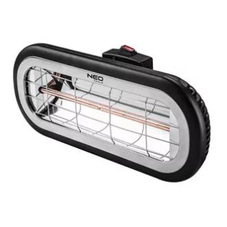 Infrarotheizung NEO TOOLS 90-032, 2000W, IP55, blendfreie gelbe Lampe, zum Beheizen von Böden und Flächen in Lagern und auf Baustellen