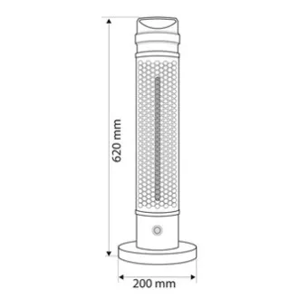 Infrarotheizung NEO TOOLS 90-035, 1000W, IP44, Kohlefaserlampe, zur Beheizung von Böden und Flächen in Lagerhallen und auf Baustellen Infrarotheizung NEO TOOLS 90-035, 1000W, IP44, Kohlefaserlampe, zur Beheizung von Böden und Flächen in Lagerhallen und auf Baustellen